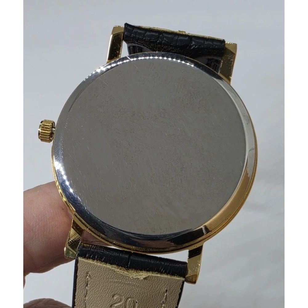 Mickey Mouse Donald And Daisy Duck Watch With Black Leather Band Unbranded